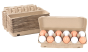 2x6 Style Reusable Empty Natural Paper Pulp Egg Cartons, Egg Storage Containers Holder,Sturdy Natural Pulp Material Perfect for Storing Extra Eggs.100PCS/Case