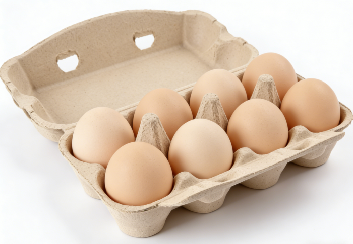 2x4 Style Reusable Empty Natural Paper Pulp Egg Cartons, Egg Storage Containers Holder,Sturdy Natural Pulp Material Perfect for Storing Extra Eggs.200PCS/Case
