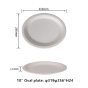 10"  Compostable Fiber Oval Plates | No PFAS | 500/Case