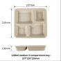 1200ml Medium 4-Compartment tray with Lid | No PFAS | 300/Case