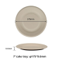 7"  Compostable Fiber Round Cake Plates | No PFAS | 1,000/Case