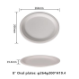 8"  Compostable Fiber Oval Plates | No PFAS | 500/Case