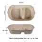 700ml 2-Compt  Compostable Fiber Box with Lid | No PFAS | 500/Case
