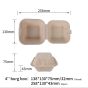 4" Compostable Fiber Burger Clamshells | No PFAS | 500/Case