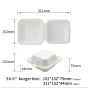 EU-6" Compostable Fiber Burger Clamshells | No PFAS | 500/Case