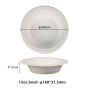 12 oz Compostable Fiber Round Bowls | No PFAS | 1,000/Case