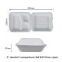 9" 3-Compt  Compostable PLA-Lined Fiber Clamshells | No PFAS | 200/Case