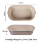 850ml Compostable  Fiber Boxes with lid| No PFAS | 500/Case