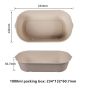 1,000 ml Compostable  Fiber Boxes with lid| No PFAS | 500/Case