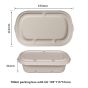 700ml Compostable Fiber Boxes with Lid| No PFAS | 500/Case
