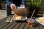 9" 3-Compt  Compostable PLA-Lined Fiber Clamshells | No PFAS | 200/Case