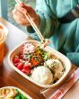 700ml 2-Compt  Compostable Fiber Box with Lid | No PFAS | 500/Case