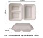 9x6" 2-Compt Compostable Fiber Clamshells | No PFAS | 200/Case