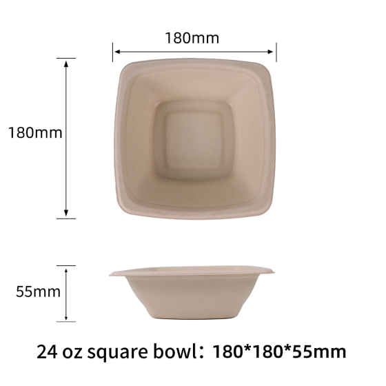 24 oz  square bowl | No PFAS | 300/Case