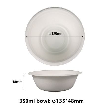 350ml  Compostable Fiber Barrel Bowls | No PFAS | 1,000/Case